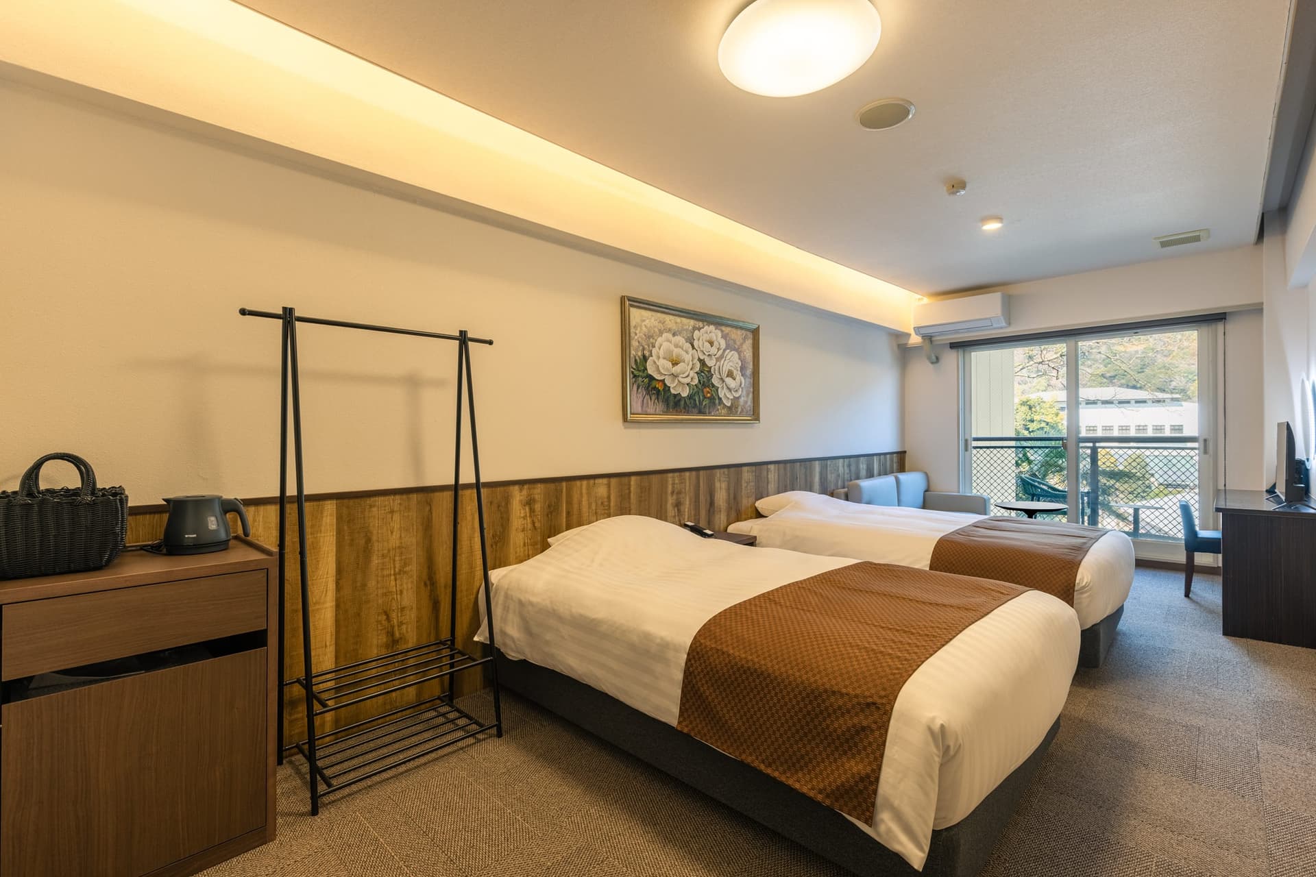 HOTEL nehako ベッド2台の客室の一例