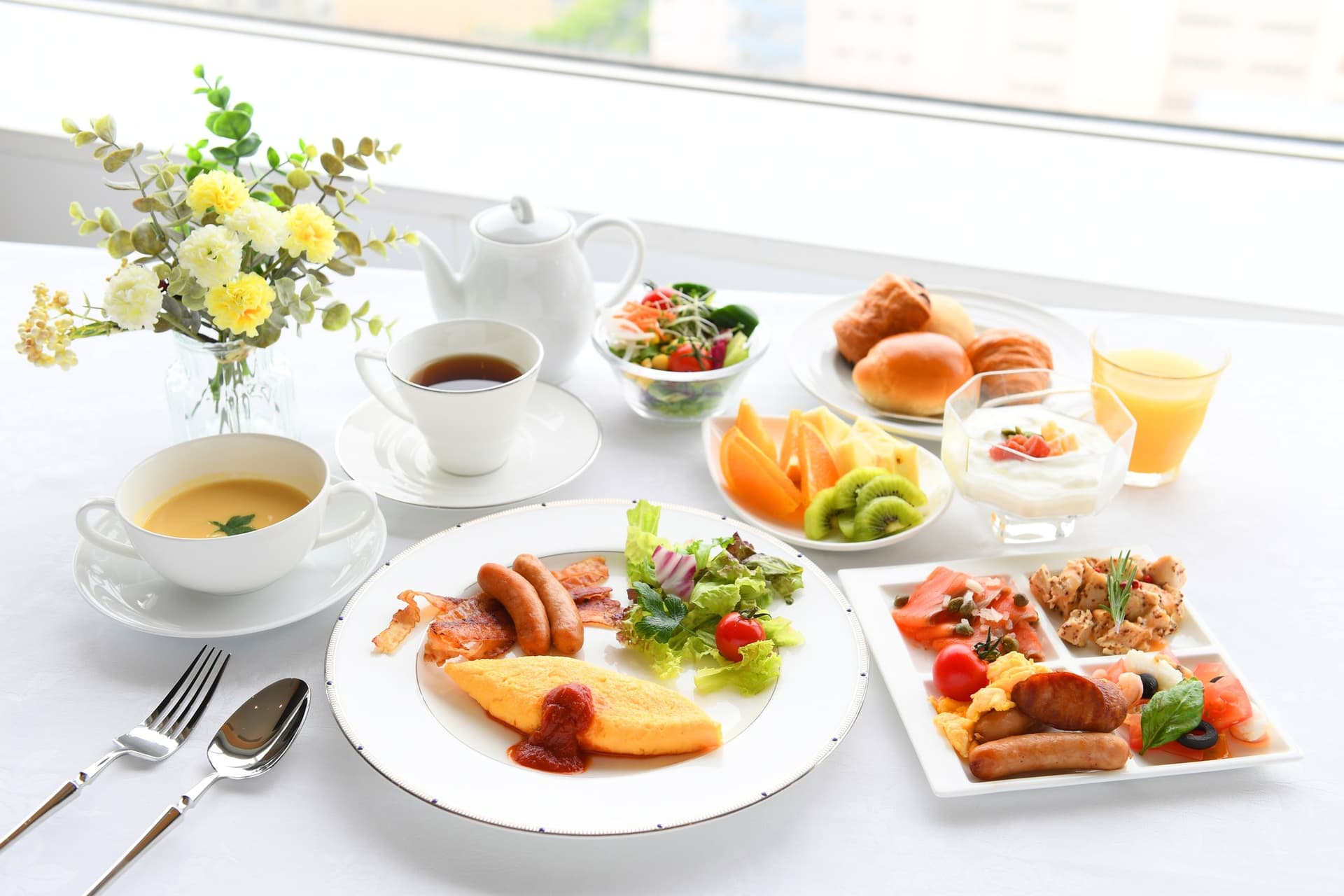 ホテルプラザ神戸の朝食ビュッフェ